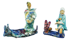20th Century Ceramic Placeholders from Mario Cortiello, Naples, Italy, 1920s-1940s