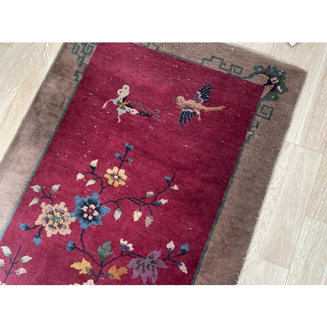Art Deco Antique Chinese Art Deco Rug 2.10' X 5.10' (86cm X 178cm) 1920s For Sale - Image 3 of 6