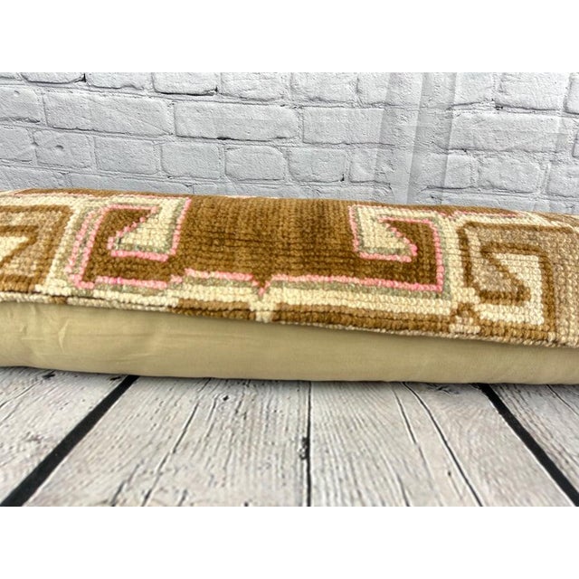 12 x 46 Lumbar Rug Pillow Bohemian Luxe Turkish Pillow Cushion Cover For Sale In Houston - Image 6 of 7