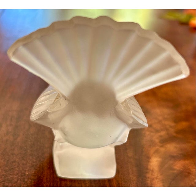Pair of Lalique Frosted Crystal Sparrows For Sale In San Francisco - Image 6 of 12