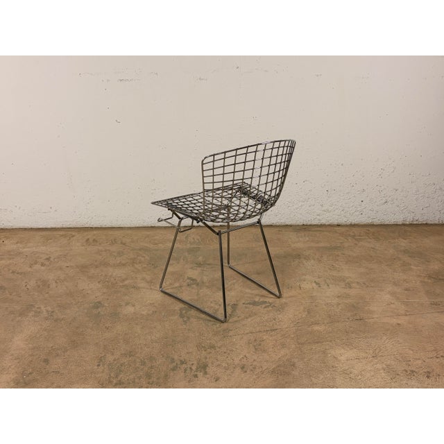Mid-Century Modern Bertoia Side Chair in Chrome by Harry Bertoia for Knoll International, 1980s For Sale - Image 3 of 14
