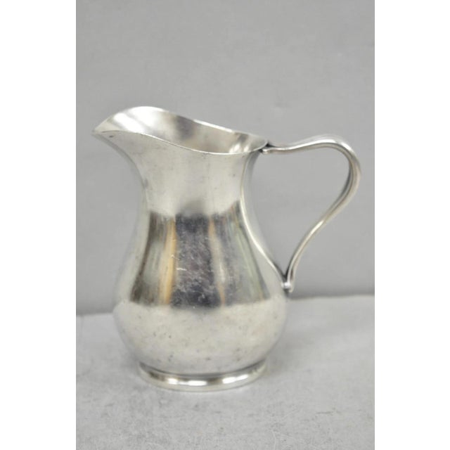 Vintage 1940s Us Navy Reed & Barton Silver Plated Soldered Small Creamer Pitcher For Sale - Image 14 of 14