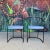 Set of 6 80s Postmodern Iron Patio Chairs For Sale - Image 4 of 12