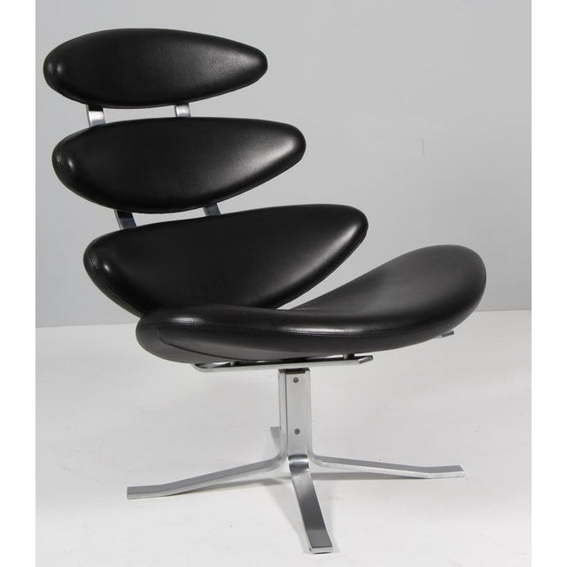 Set of Corona Lounge Chair and Ottoman by Poul M. Volther For Sale - Image 5 of 12
