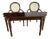 Late 20th Century The Executive’s Alcove: Neoclassical Writing Console & Medallion Armchair Suite — 3 Pieces For Sale