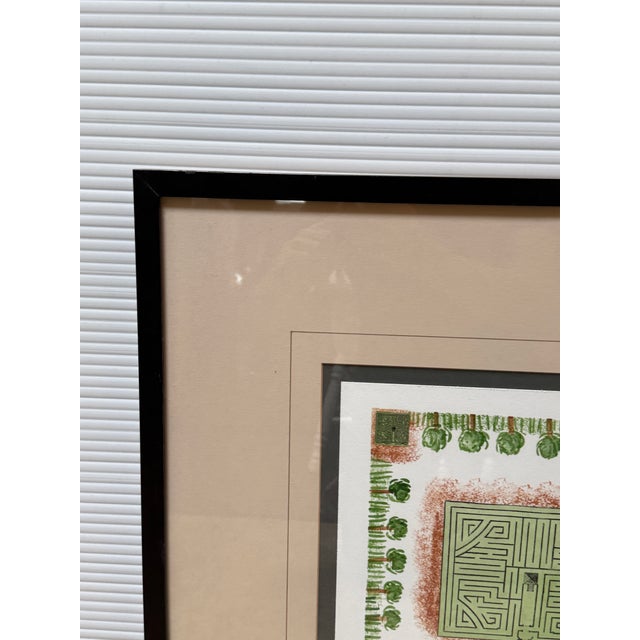 Beige Barbara Embree "Maze I" Print, Framed For Sale - Image 8 of 12