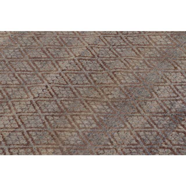 2010s Rug & Kilim's Modern Classics Rug in Antique Mauve and Taupe Geometric Patterns For Sale - Image 5 of 8
