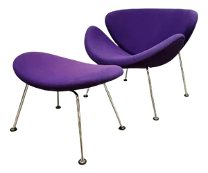 Dutch Design Easy Chair & Ottoman ‘Orange Slice’ by Pierre Paulin for Artifort
