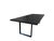 Contemporary Kuro 96" Solid White Oak Rectangular Dining Table, Black For Sale - Image 3 of 6