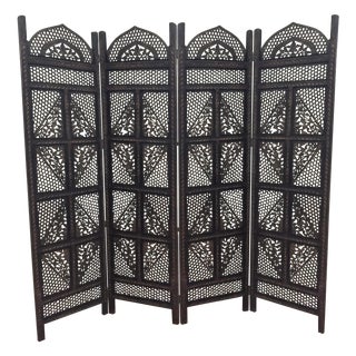 Handmade Teak Screen From India For Sale