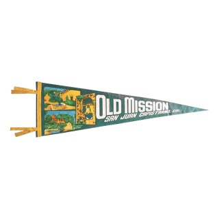 Old Mission San Juan Capistrano California Pennant For Sale