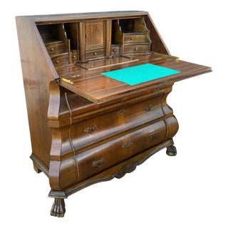 Baroque Style Bombe Secretaire, 1940 For Sale