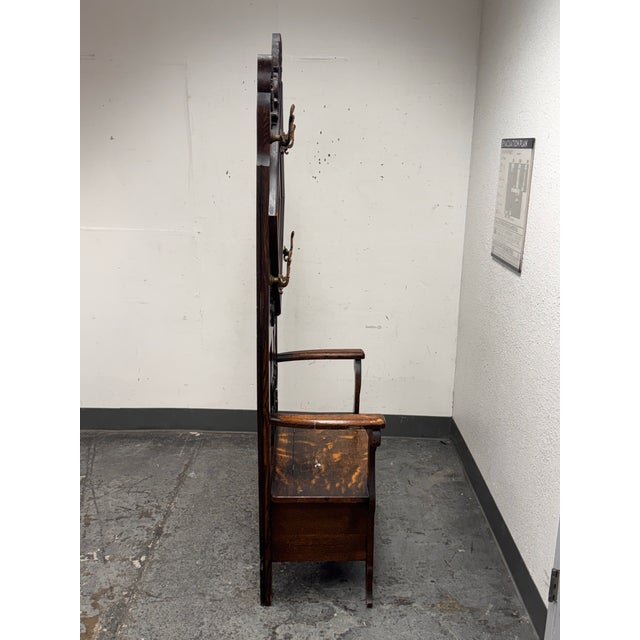 Antique Wooden Entry Hall Storage Tree For Sale - Image 4 of 12