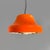 Mid-Century Modern Mid-Century Modern Italian Pendant in Orange Glass and White Metal, 1970s For Sale - Image 3 of 16
