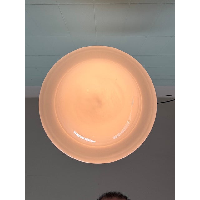 Industrial Space Age Italian Chandelier in Vintage Glass and Metal, 1970s For Sale - Image 6 of 18