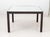 Modern Mirrored Top Square Dining Table, leather riveted frame and on four legs. 30.5" H x 47.5" W x 47.5" D. Provenance:...