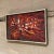 1960s Modern Abstract Oil Painting, Fire Red, Signed, 1966, 19x13 in Mid-Century For Sale - Image 5 of 15