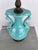 Mid 20th Century Vintage Art Deco Turquoise Ceramic Urn Shape Lamp For Sale - Image 5 of 7