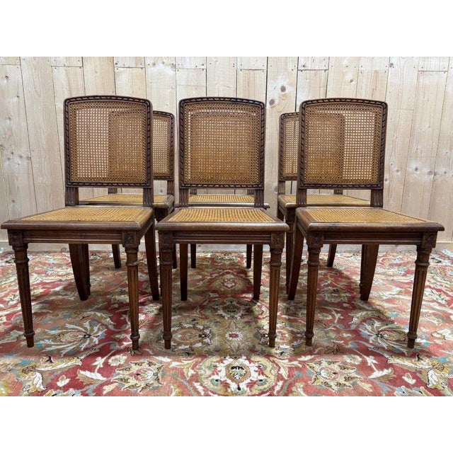 Louis XVI Style Chairs, Set of 6 For Sale - Image 3 of 13