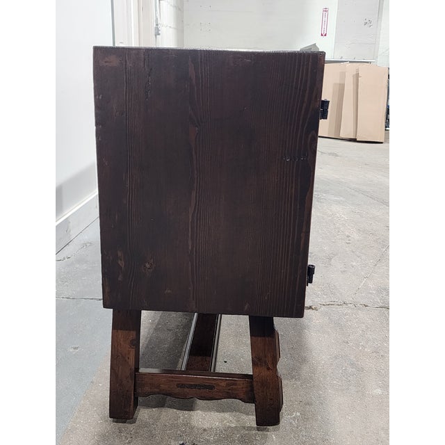 Brown Antique Early 20th Century Spanish Baroque Catalan Carved Wood Credenza For Sale - Image 8 of 16