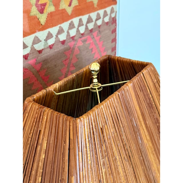 Paavo Tynell-Style Split Reed Table Lamp Organic Modern Brass Scandinavian-Style For Sale - Image 16 of 18
