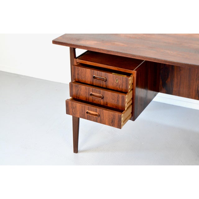 Mid-Century Modern Danish Executive Desk in Teak, in Very Good conditions. Designed 1960 to 1969
