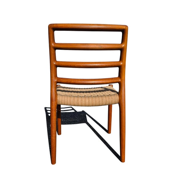 1980s 1980s Danish Mid Century Modern Paper Cord Single Chair Moller Model 85 For Sale - Image 5 of 8