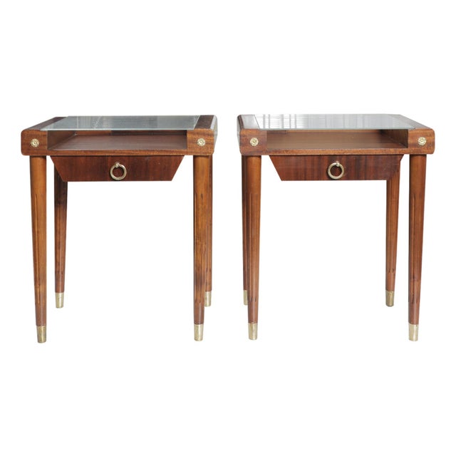 Mid-Century Modern Wooden Nightstands, Set of 2 For Sale - Image 4 of 4