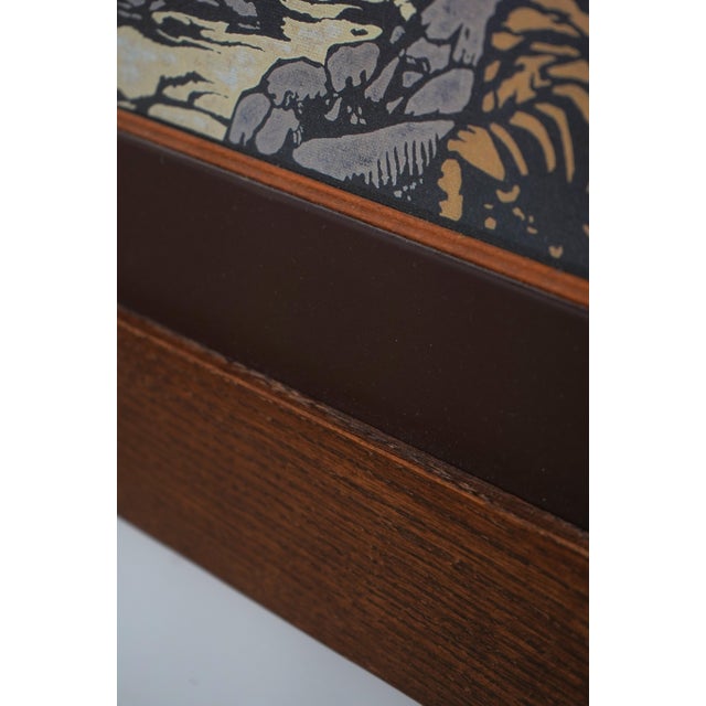 1990s Set of 3 Mission Oak Framed Arts & Crafts Prints For Sale - Image 5 of 12