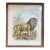 Antique Lion Botanical Print in Wood Frame For Sale