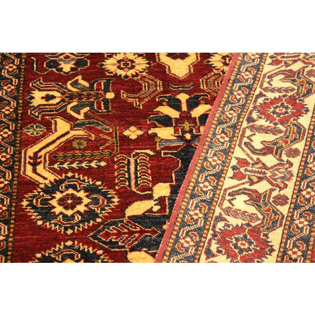 Red Southwestern Super Kazak Red/Gold Wool Rug - 3'11'' X 6'2'' For Sale - Image 8 of 10