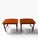 Wood Pair of Folke Ohlsson for Dux Teak Surfboard End Tables | Swedish Mid-Century Modern | Upturned Edges | C. 1960s For Sale - Image 7 of 18