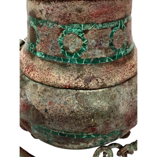 Antique Bronze Eastern Asia Wine Pot With Cup For Sale In Portland, ME - Image 6 of 12