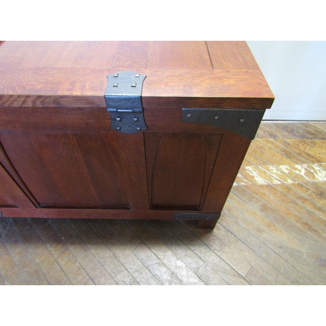 Stickley Mission Oak Arts and Crafts Style Blanket Chest For Sale - Image 11 of 11