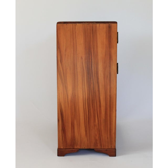 Brown Art Deco Era Wood Side Phone Book Shelf Cabinet For Sale - Image 8 of 10