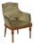 Velvet & Wood Armchair, 1960s For Sale