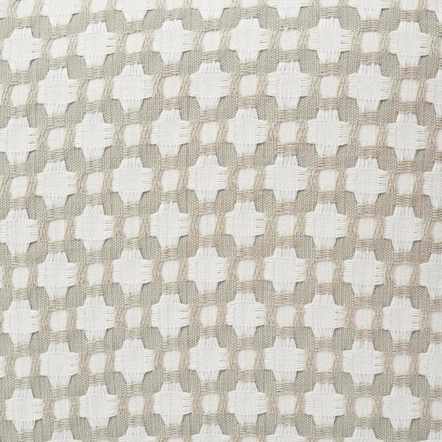 Schumacher Schumacher X Celerie Kemble Betwixt 16" Pillow in Stone & White For Sale - Image 4 of 5