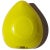 Yellow Vintage Murano Bright Golden Yellow Gold Flecks Italian Art Glass Heart Shape Bowl Ashtray For Sale - Image 8 of 8