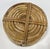 Wood Vintage G. Crespi Style Coiled Rattan Brass Rim Wine Coaster For Sale - Image 7 of 7