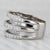 Modern 1.02ctw Diamond Multiband Ring 18k White Gold Size 8 Cocktail For Sale - Image 3 of 8