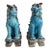 Vintage Turquoise Glazed Ceramic Japanese Foo Dogs, Made in Japan, C. 1960s - A Pair For Sale