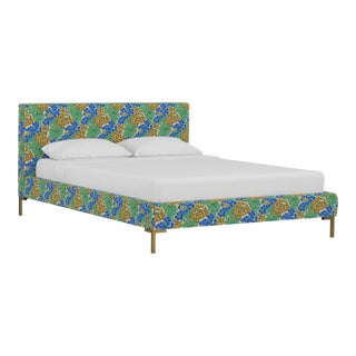 Norah Platform Bed in Blue Citrine Loiret, Twin For Sale