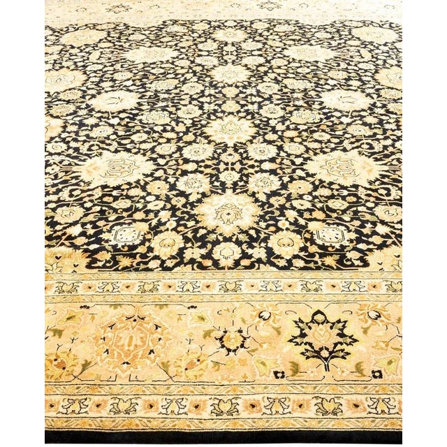 Solo Rugs Mogul, One-of-a-Kind Hand-Knotted Area Rug in Black, 9' 1" x 16' 4" For Sale - Image 4 of 8