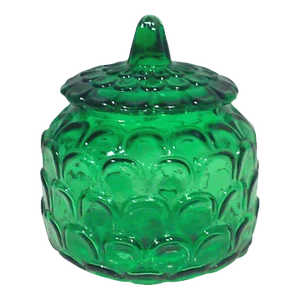 1960’s Italian Emerald Green Lidded Jar
