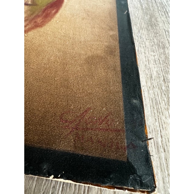 1960s 1961 Mid-Century Companion Portraits, Signed and Framed — Pair For Sale - Image 5 of 12