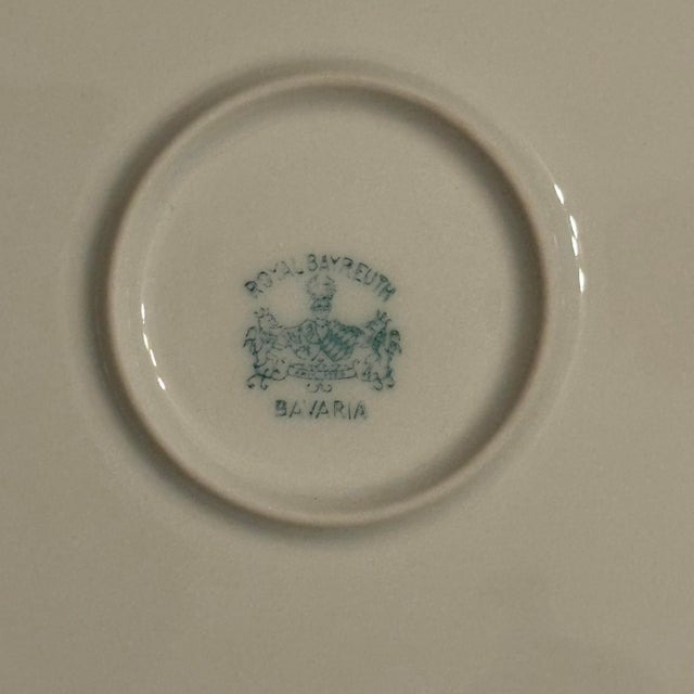 White Royal Bayreuth Bavaria 22KGold Trim Dinner Plates, S/4 For Sale - Image 8 of 8