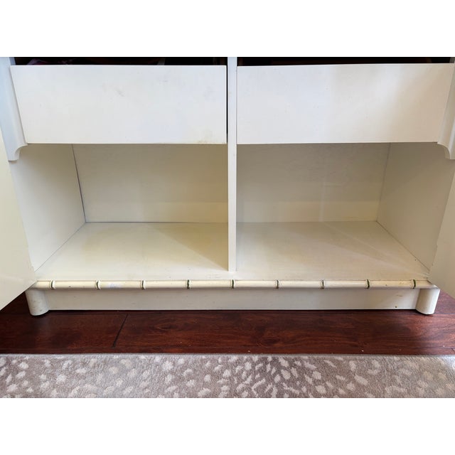 Drexel 1970’s Bamboo Look China Cabinet For Sale - Image 9 of 17