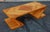 Fabulous zig-zag shaped coffee table by the Lane Furniture CO. USA, circa 1970's. Spectacular tiger grained oak veneer in...