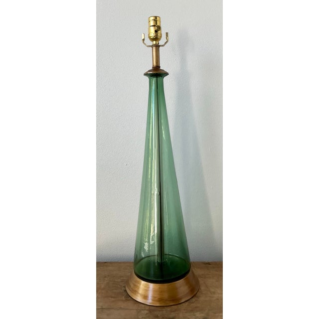 Vintage Boho Italian Glass Lamp For Sale - Image 10 of 12