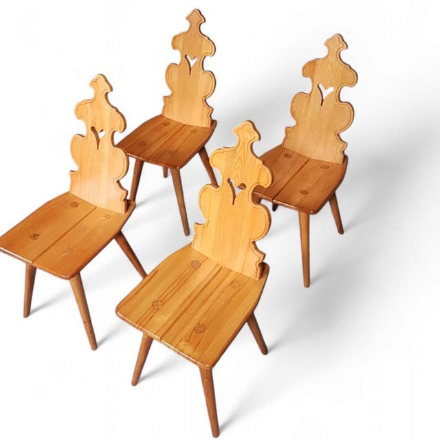 Mid-Century Brutalist Tiroler Chairs, Set of 4 For Sale - Image 13 of 18